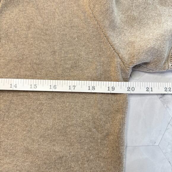 Joie V-Neck Short Sleeve Button Front Size XL Taupe Womens Cardigan Quiet Luxury - Picture 6 of 10